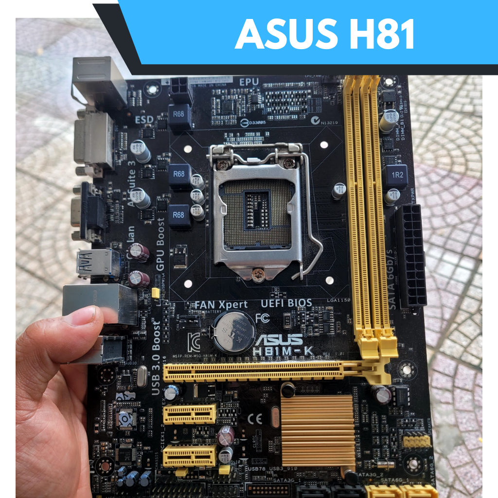 MAIN ASUS H81 CHÍNH HÃNG QUA SỬ DỤNG