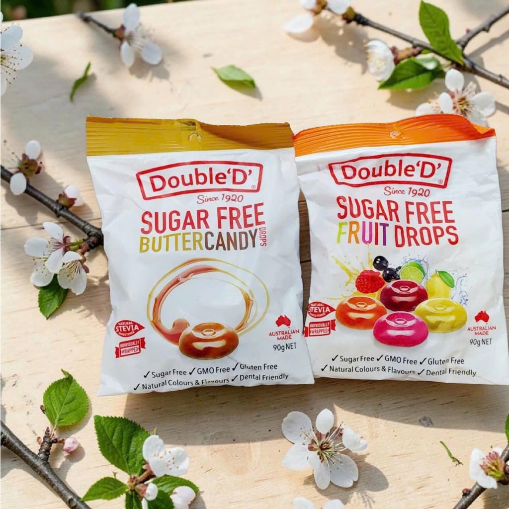 DOUBLE'D Gluten Free Candy 90g Kẹo Viên Lẻ Không Gluten