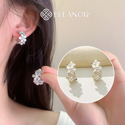 Bông tai nữ chuôi bạc 925 Eleanor Accessories hình hoa phụ kiện trang sức khuyên tai 12072
