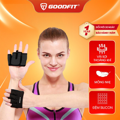 Găng tay tập gym nữ xỏ ngón GoodFit GF204G