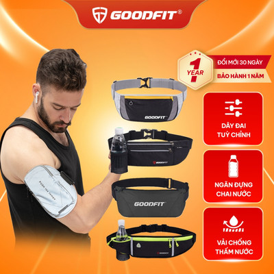 Túi đeo bụng, đai đeo điện thoại chạy bộ chính hãng GoodFit chống nước, phản quang, sức chứa lớn