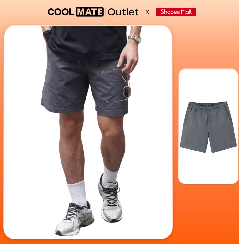 [Không đổi trả] Quần Short Nam Chino nam Coolmate 7inch Co giãn, Chống nhăn, Thoáng Khí