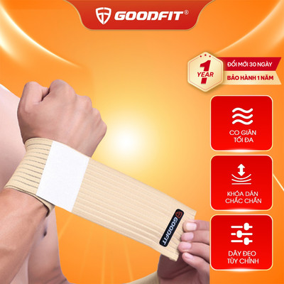 Quấn cổ tay thể thao GoodFit GF307W tập tạ, chơi cầu lông, Tennis