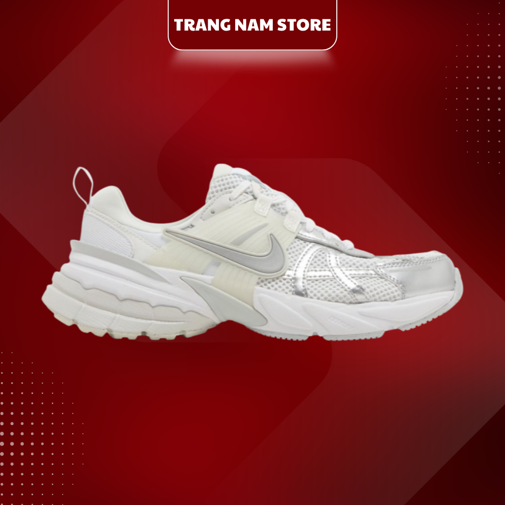 [ Chính Hãng ] Giày Pickleball Tennis Nike Wmns V2K Run ‘Metallic Silver’ Cực Êm Chân. Full Box