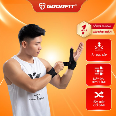 Băng nẹp ngón tay cái bảo vệ, hỗ trợ bong gân GoodFit GF305W nẹp cố định cổ tay thoáng khí