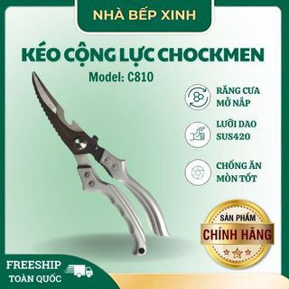 Kéo Cộng Lực Chockmen Cao Cấp Lưỡi Dao SUS420, Răng Cưa Mở Nắp Tiện Dụng - Nhà Bếp Xinh