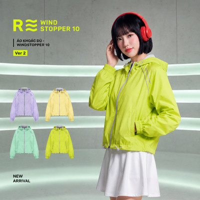 [Màu mới] Áo Khoác Dù Nữ Dáng Lửng Chống Nắng Trượt Nước Windstopper 10 LIMEORANGE OO26267101