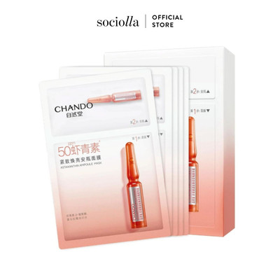 [Hàng Tặng Không Bán] Mặt Nạ Làm Sạch Dầu Thừa Chando Astaxanthin Ampoule Mask 5pcs/set