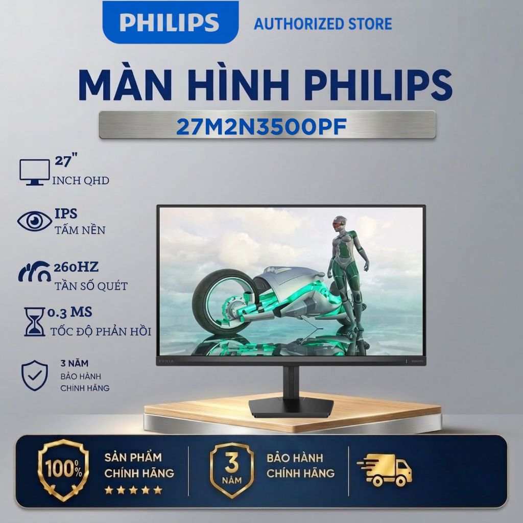 Màn Hình Gaming Philips 27M2N3500PF/71 (27inch/ 2K QHD/ 0,3ms/ 260Hz/ 300cd/m2/ IPS)