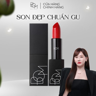 [Deal Độc Quyền] Son Thỏi Lì Lâu Trôi, Siêu Mịn B.O.M My Lipstick 3.5g, Son Thỏi Mềm Mịn, Bảo Vệ & Dưỡng Ẩm Môi