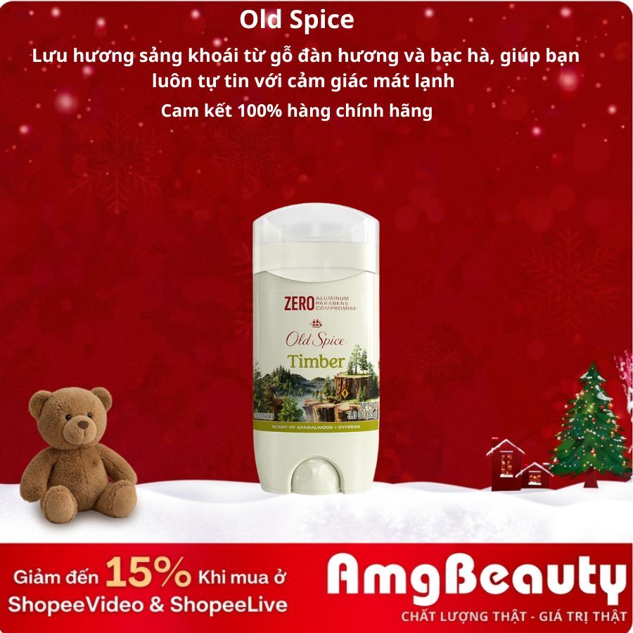 Sáp Khử Mùi Old Spice Timber 85g