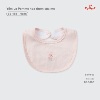 Yếm La Pomme hoa thơm của mẹ  -  Sợi Bamboo thoáng khí - Bé gái - Freesize