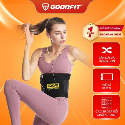 Đai lưng tập gym, đai quấn nóng giảm mỡ bụng chính hãng GoodFit GF724WS