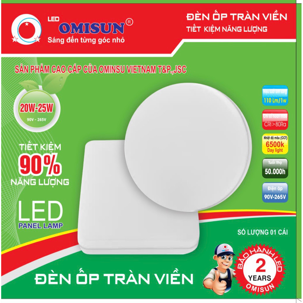 ĐÈN ỐP TRẦN VIỀN OMISUN 20-25W – TIẾT KIỆM, SÁNG ĐẸP
