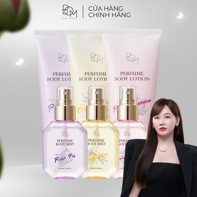 Combo Sữa Dưỡng Thể và Xịt Thơm Hương Nước Hoa Perfume Body Lotion & Body Mist B.O.M 200ml & 110ml