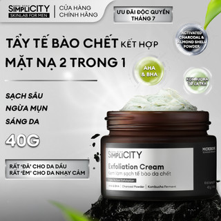 Tẩy tế bào chết kết hợp mặt nạ 2 trong 1 Men Stay Simplicity sạch sâu, ngừa mụn, sáng da 40g