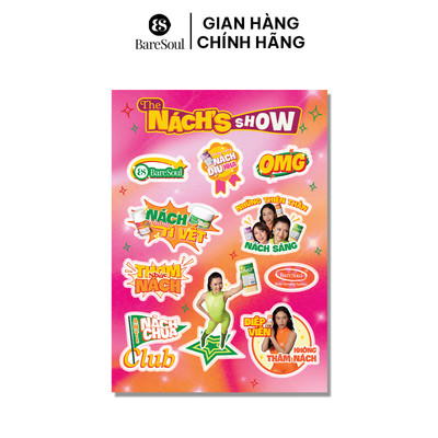 [QUÀ TẶNG KO BÁN] Sticker, hình dán The NÁCH'S SHOW dễ thương, cá tính