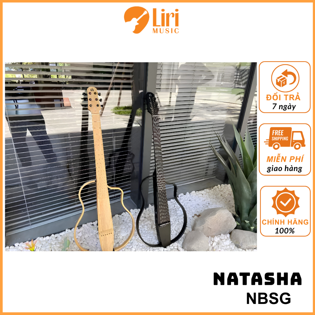 Guitar Natasha NBSG phiên bản dây Nilong- Guitar Thông Minh làm Từ tre