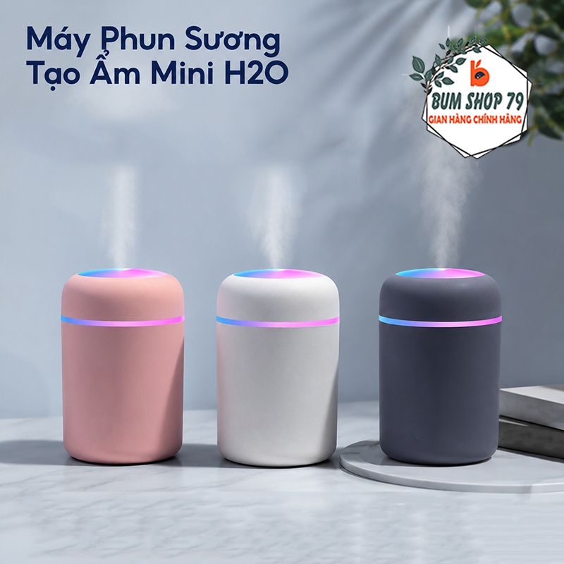 Máy Xông Tinh Dầu Phun Sương 300ML Đèn LED 7 Màu, Máy Khuếch Tán Hương Thơm Cho Phòng Ngủ Văn Phòng