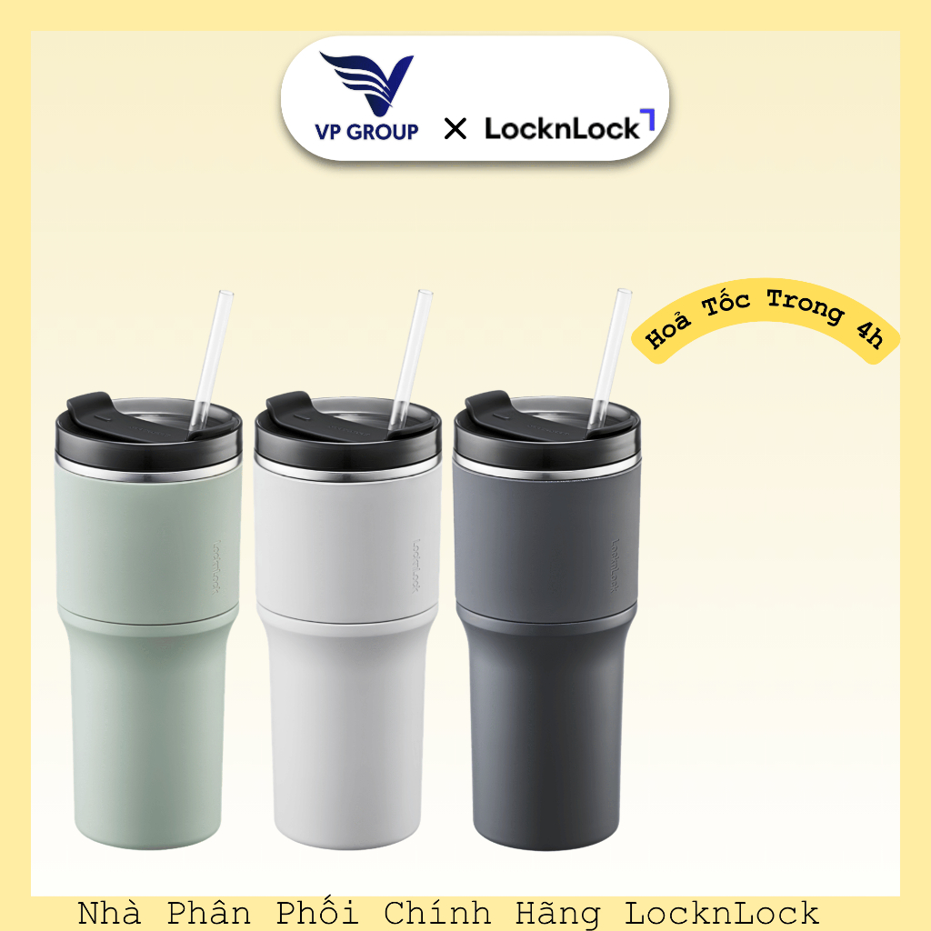 Bình giữ nhiệt LocknLock Metro Drive 650ml kèm ống hút và cọ rửa - LHC4277