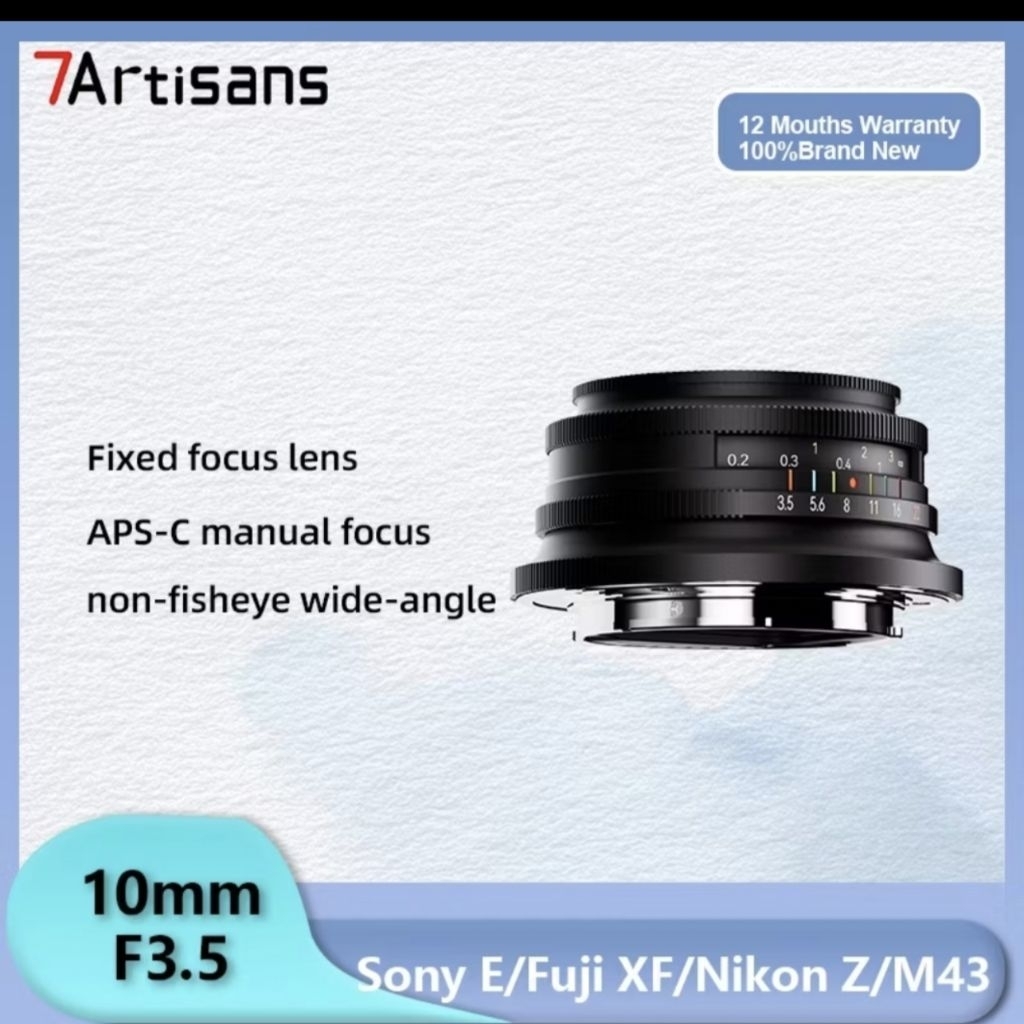 Ống kính 7Artisans 10mm F3.5 Pancake siêu rộng - Lens siêu rộng nhỏ gọn cho Fujifilm XF FX-Mount
