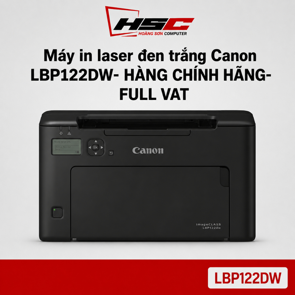Máy in laser đen trắng Canon LBP122DW- HÀNG CHÍNH HÃNG LBM- FULL VAT