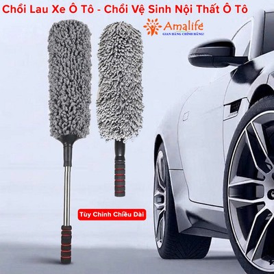 Chổi Lau Xe, Chổi Rửa Xe Lau Bụi Đa Năng Chổi Quét Nhà Cửa Cán Chổi Có Thể Kéo Dài, Chổi Vệ Sinh Sợi Quang Dầu Microfibe