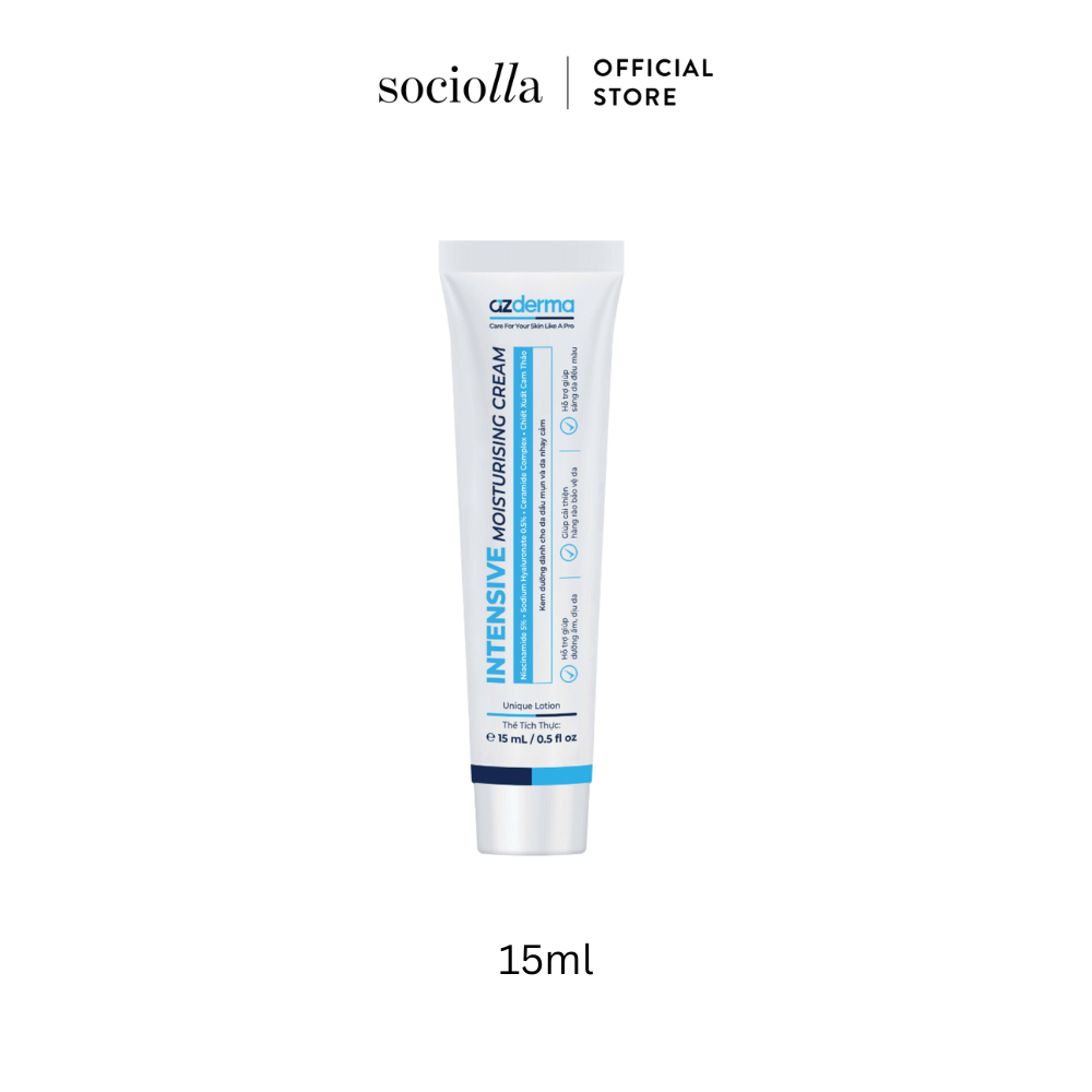 [Hàng Tặng Không Bán] Kem Dưỡng Ẩm & Phục Hồi Da Chuyên Sâu Azderma Intensive Moisturising Cream 15m