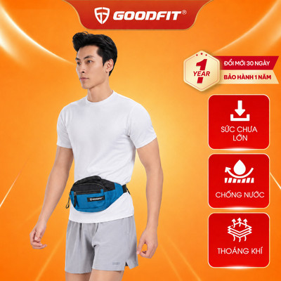 Túi chạy bộ đeo hông, đeo chéo, đai đeo chạy bộ chống nước cao cấp chính hãng GoodFit GF115RB