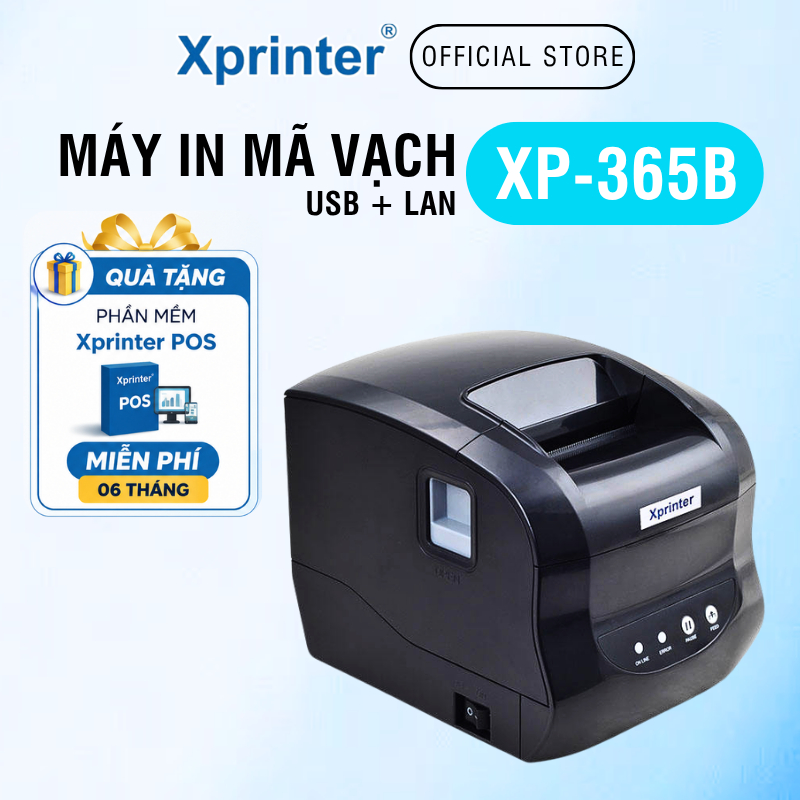 Máy in mã vạch Xprinter XP-365B USB + LAN