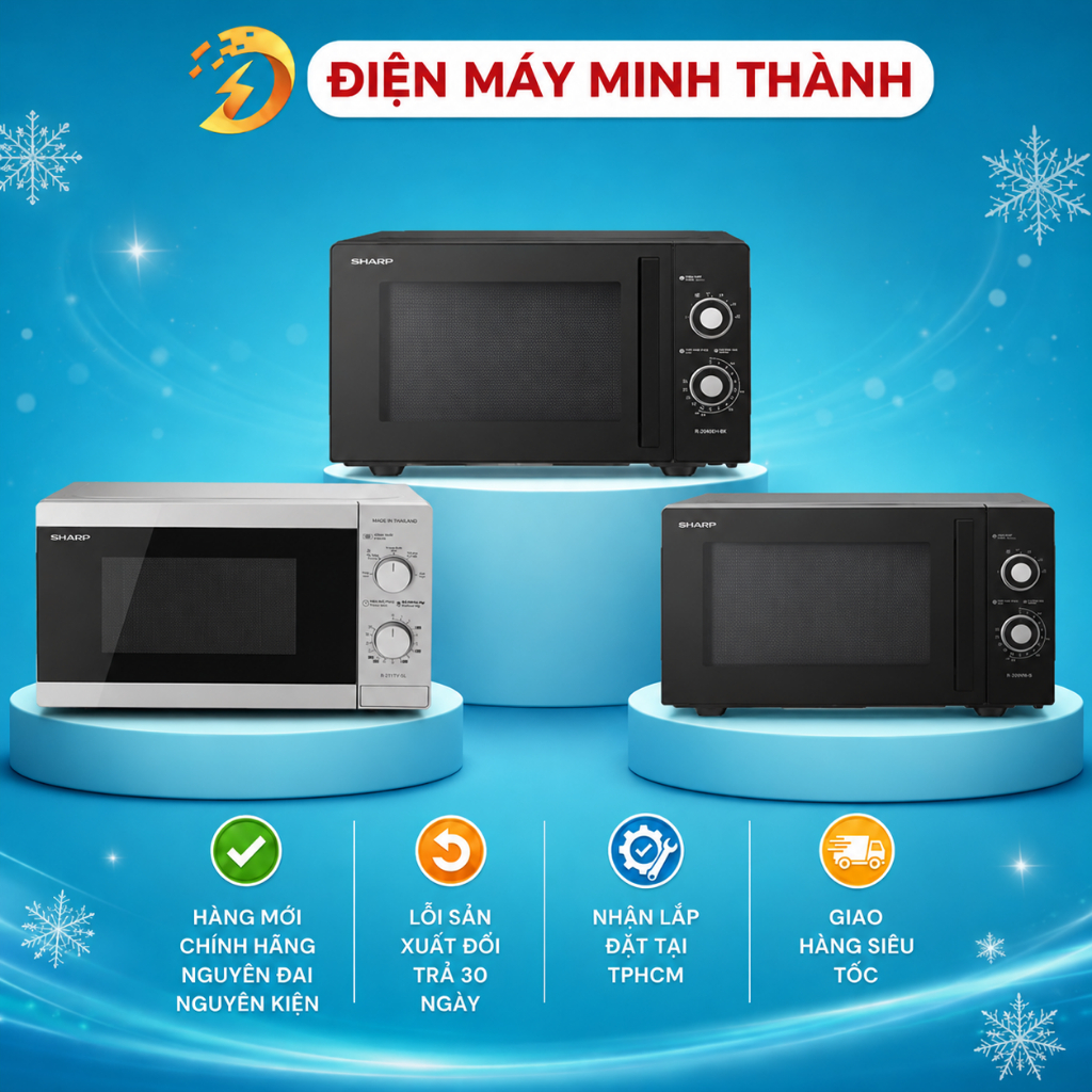 R-211TV-BK 21 lít / R-2348V-BK 23 lít / R-211TV-SL 21 lít  Lò vi sóng Sharp HÀNG CHÍNH HÃNG