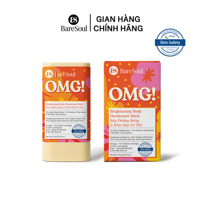[LIVE] Sáp nhung dưỡng sáng & che khuyết điểm, khử mùi BareSoul OMG Cam 15g - Che phủ tức thì - Giúp làm sáng vùng nách