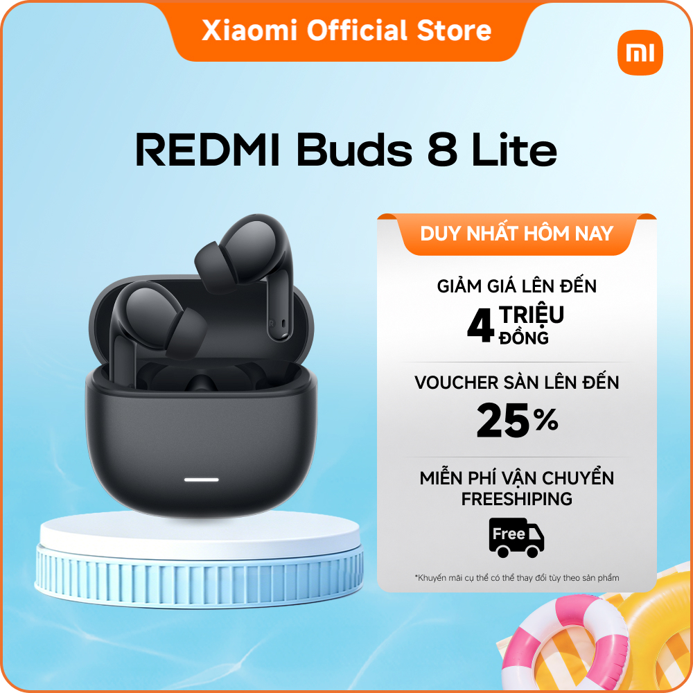 Tai nghe Bluetooth REDMI Buds 8 Lite| Lên đến 42dB ANC| Cuộc gọi rõ ràng với hai micro| Trình điều khiển 12.4mm