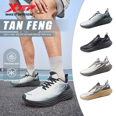 XTEP TANFENG Giày chạy bộ nam mùa hè mới, lưới thoáng khí, giày thể thao nhẹ, đế mềm giảm chấn