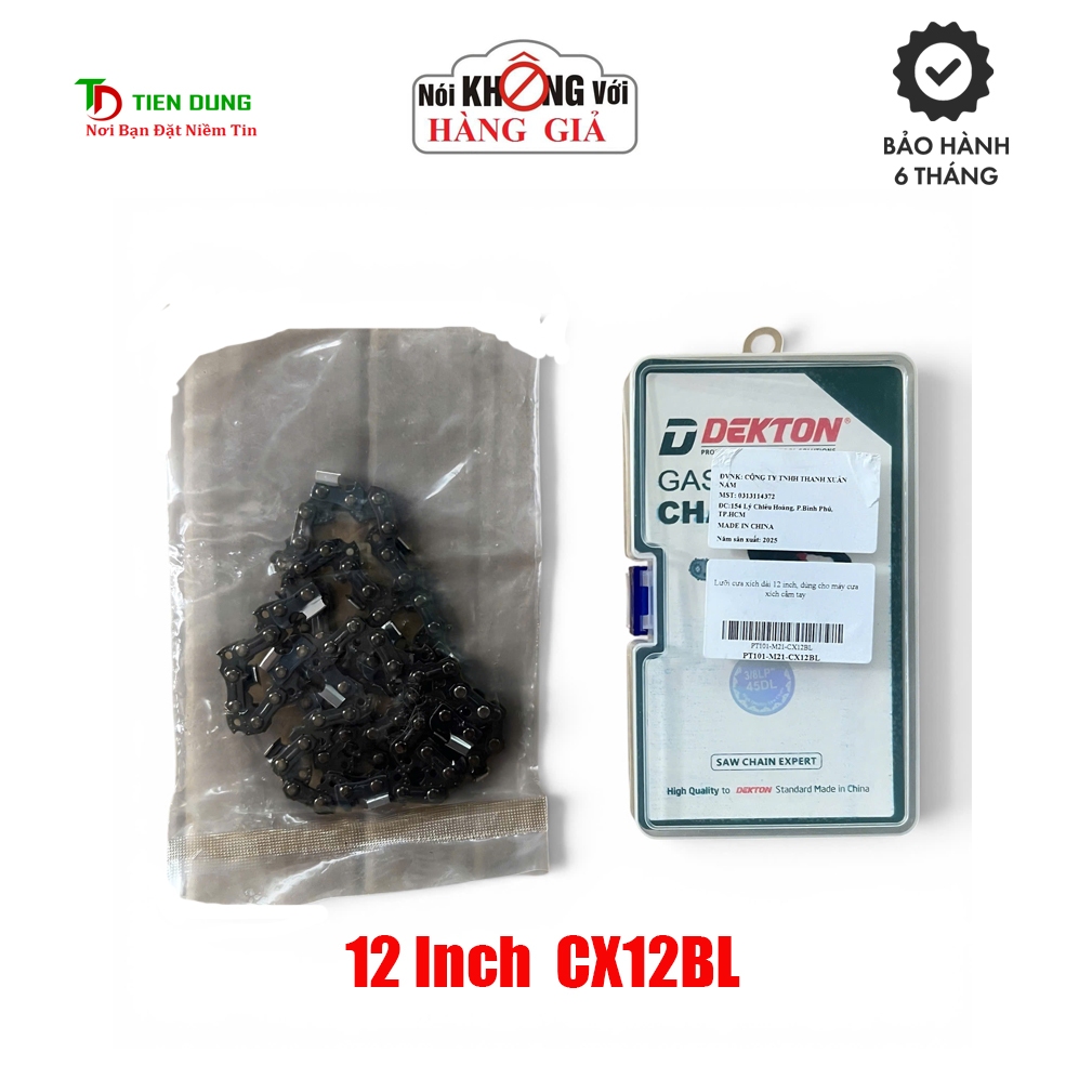 Xích cưa 12inch cho máy cưa xích DEKTON M21-CX12BL, M21-CX12PRO, DK-CX12