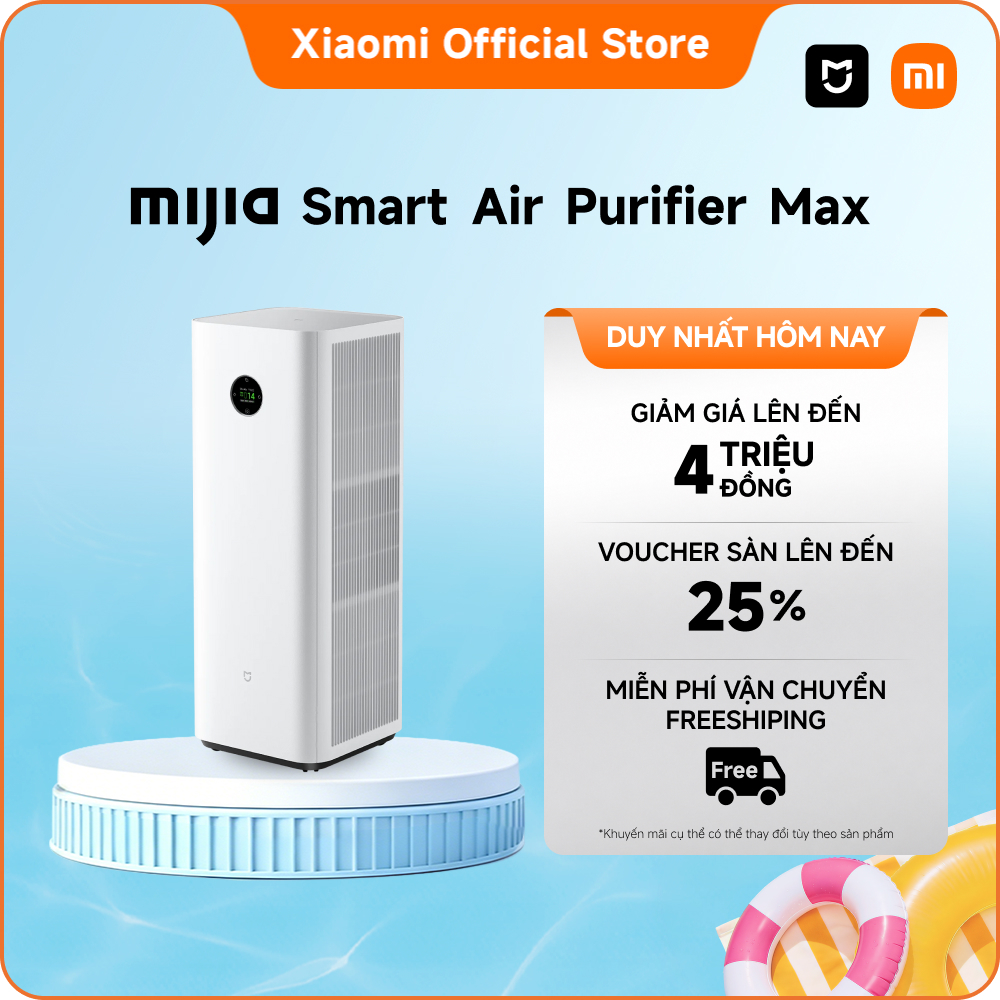 Mijia Smart Air Purifier Max | Làm sạch phòng trong 1,6phút | Theo dõi formaldehyde theo thời gian t