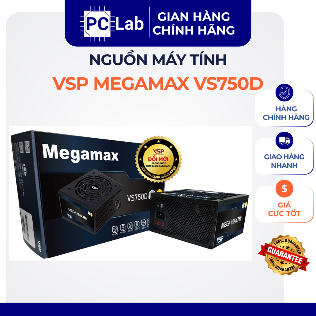 Nguồn PC máy tính VSP MEGAMAX VS750D 750W Chính Hãng