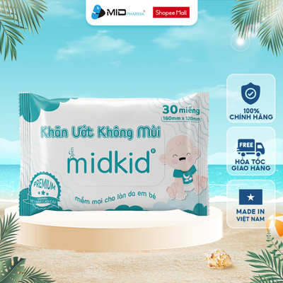 Khăn ướt không mùi Midkid - An toàn và mềm mại cho làn da em bé