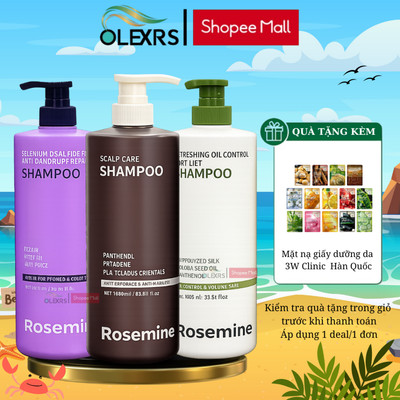 Cặp Gội Xả ROSEMINE 500ml/1000ml - Phục Hồi, Chống Rụng Tóc, Kiểm Soát Dầu