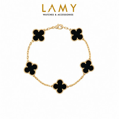 Vòng tay nam nữ LAMY Flower Clover Bracelet Gold 2266