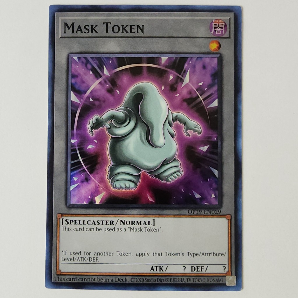 Super Rare [ Dưa Hấu Yugioh ] Lá bài thẻ Mask Token - Tặng bọc nhựa TOKEN