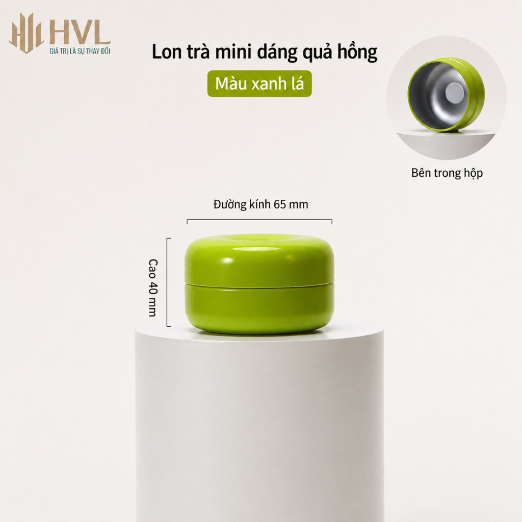 Lon trà mini dáng quả hồng- HVL TEA