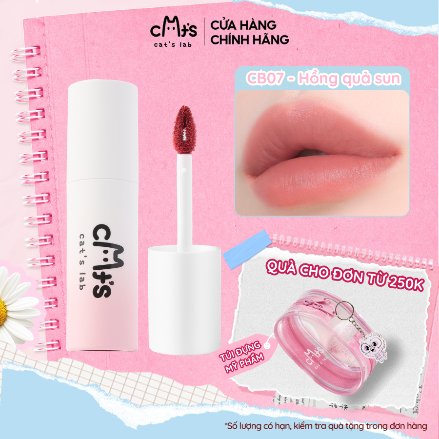 [MÃ CB07] Son Kem Cat's Lab Blur Lip Velvet Chất Lì Mềm Mịn và Dễ Tán 2.5g