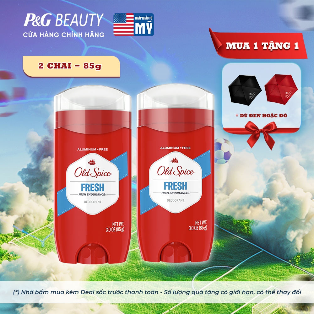 Combo 2 chai Sáp khử mùi OLD SPICE Fresh 85g, tươi mát, sảng khoái, ngăn ố vàng áo, thơm lâu - Mỹ