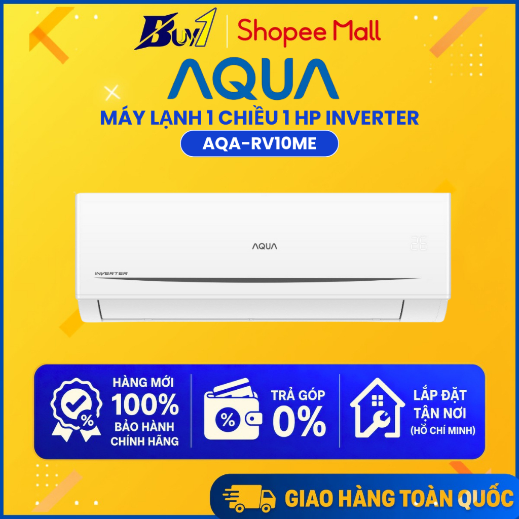AQA-RV10ME - Máy Lạnh Aqua Inverter 1 HP AQA-RV10ME - Hàng Chính Hãng