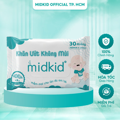 Khăn ướt không mùi Midkid - An toàn và mềm mại cho làn da em bé