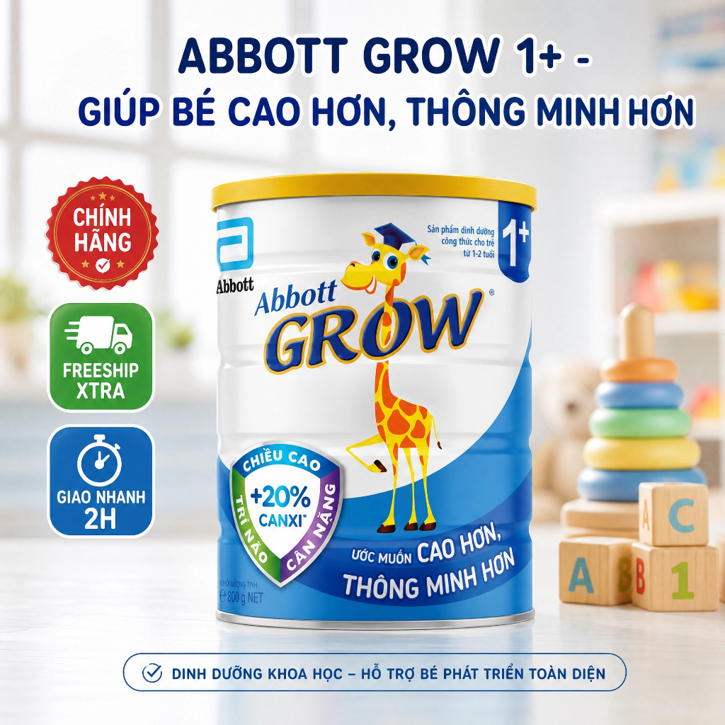 Sữa Bột Abbott Grow 1+ Lon 800g