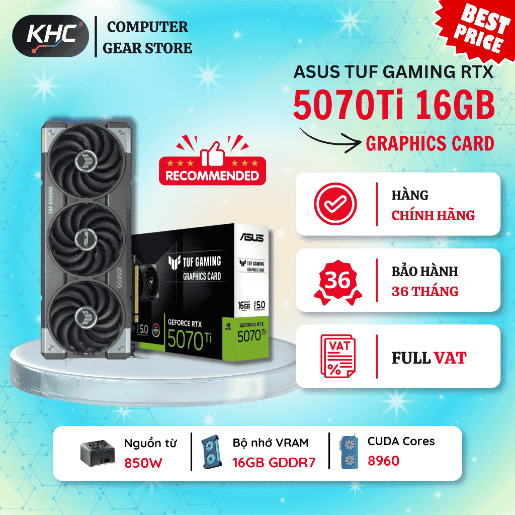 VGA  ASUS TUF GAMING GeFORCE RTX 5070 TI 16GB GDDR7 (Full VAT)