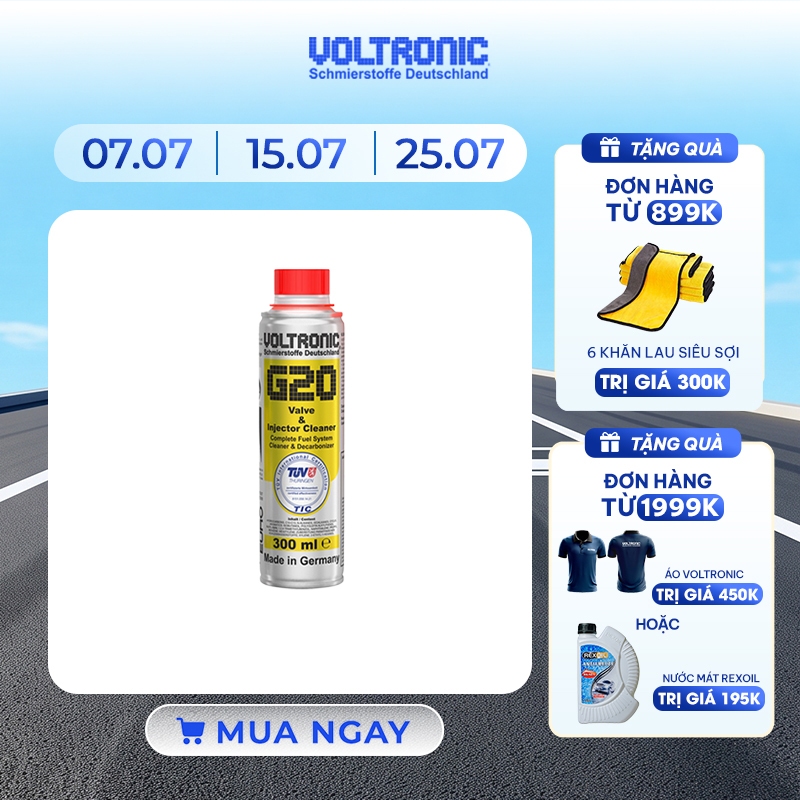 PHỤ GIA VỆ SINH HỆ THỐNG XĂNG NHẬP KHẨU VOLTRONIC G20 VALVE AND INJECTOR CLEANER - VOLTRONIC VIETNAM