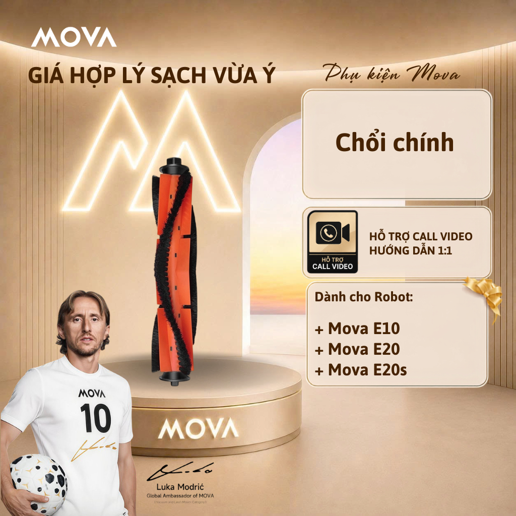 Chổi Chính Thay Thế Cho Mova E10 / E20 / E20S - Phụ Kiện Chính Hãng